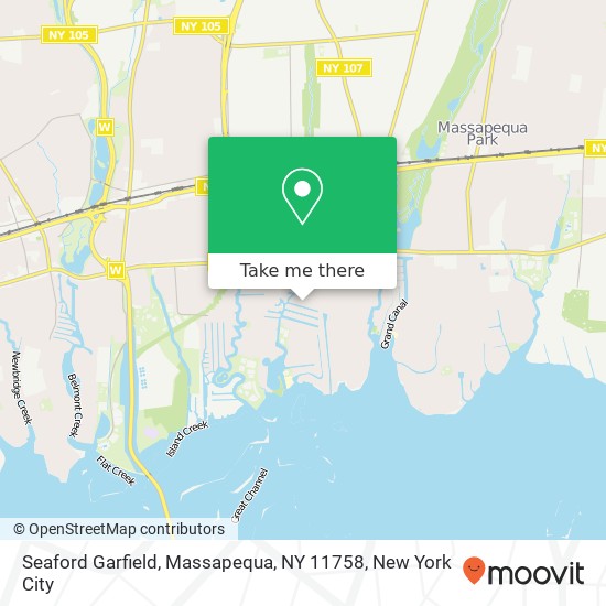 Mapa de Seaford Garfield, Massapequa, NY 11758