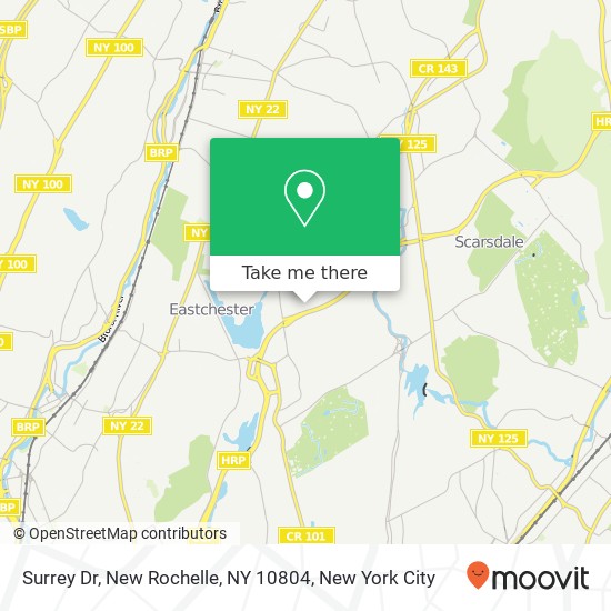 Mapa de Surrey Dr, New Rochelle, NY 10804