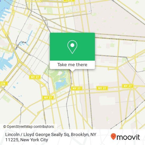 Mapa de Lincoln / Lloyd George Seally Sq, Brooklyn, NY 11225