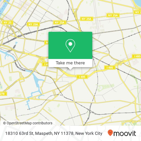 18310 63rd St, Maspeth, NY 11378 map