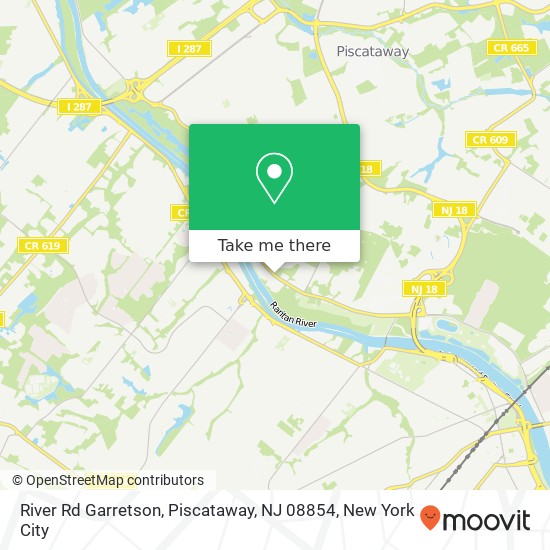 Mapa de River Rd Garretson, Piscataway, NJ 08854