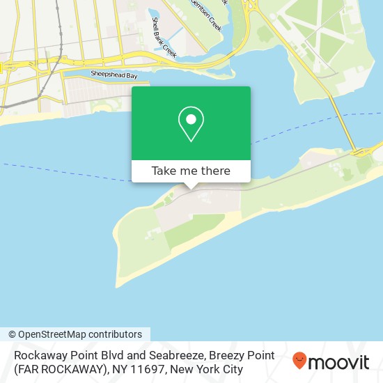 Mapa de Rockaway Point Blvd and Seabreeze, Breezy Point (FAR ROCKAWAY), NY 11697