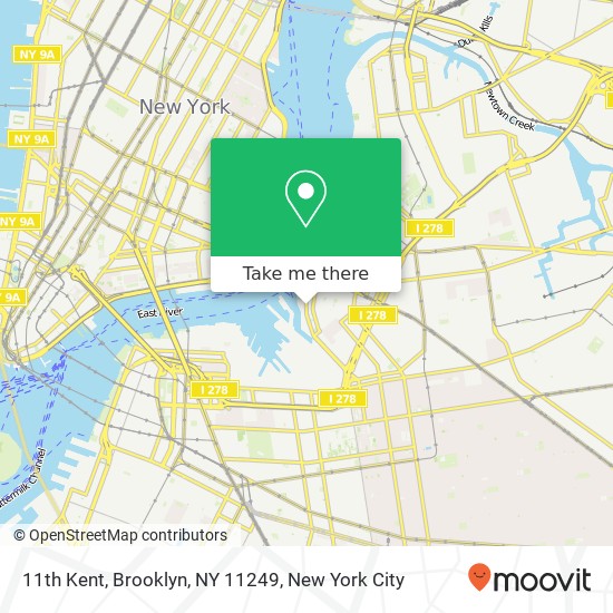 Mapa de 11th Kent, Brooklyn, NY 11249