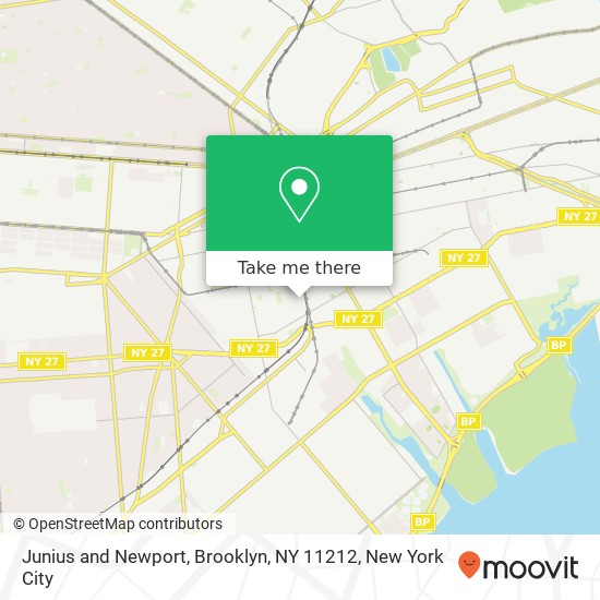 Junius and Newport, Brooklyn, NY 11212 map