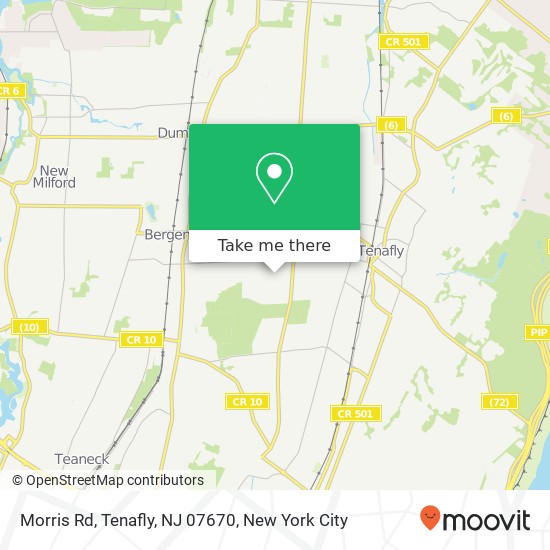 Mapa de Morris Rd, Tenafly, NJ 07670