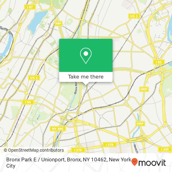 Mapa de Bronx Park E / Unionport, Bronx, NY 10462