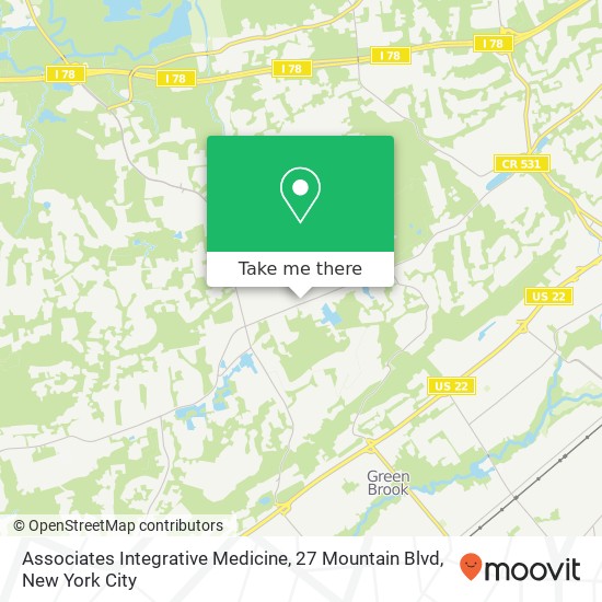 Associates Integrative Medicine, 27 Mountain Blvd map