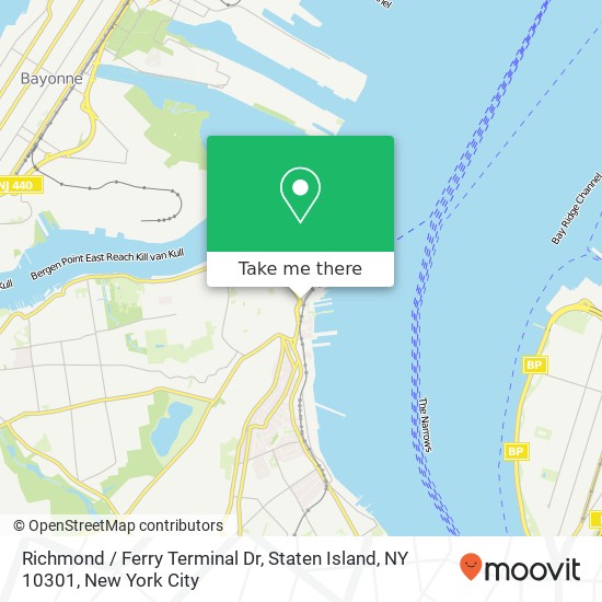 Mapa de Richmond / Ferry Terminal Dr, Staten Island, NY 10301
