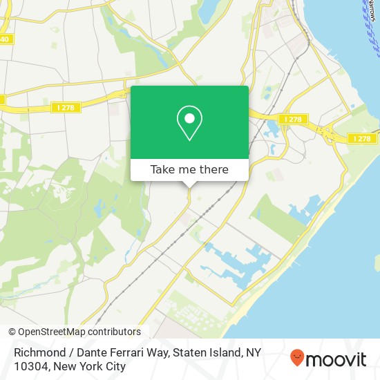 Mapa de Richmond / Dante Ferrari Way, Staten Island, NY 10304