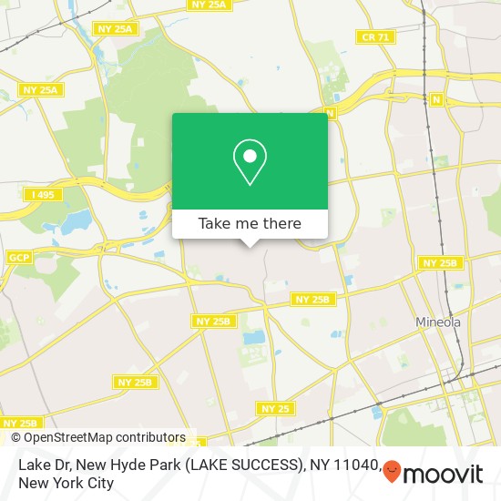 Lake Dr, New Hyde Park (LAKE SUCCESS), NY 11040 map