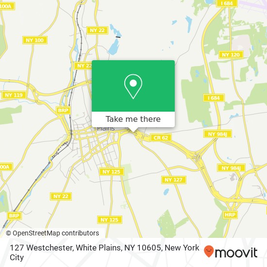 Mapa de 127 Westchester, White Plains, NY 10605