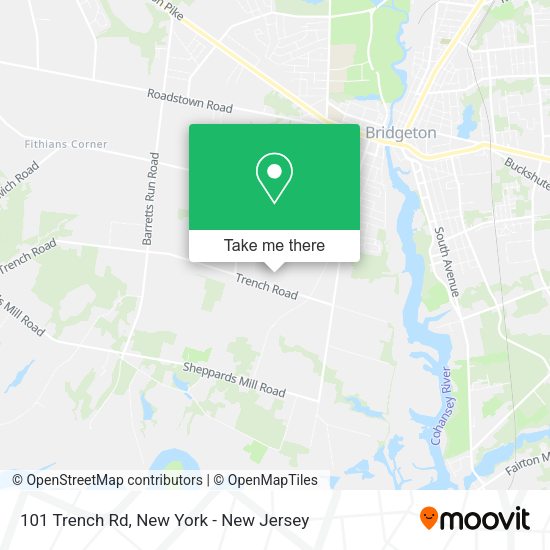 Mapa de 101 Trench Rd, Bridgeton, NJ 08302