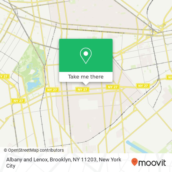 Albany and Lenox, Brooklyn, NY 11203 map