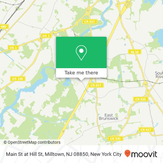 Mapa de Main St at Hill St, Milltown, NJ 08850