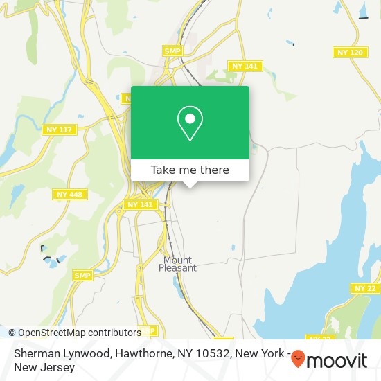 Mapa de Sherman Lynwood, Hawthorne, NY 10532