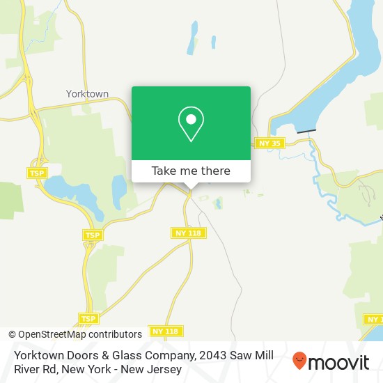 Mapa de Yorktown Doors & Glass Company, 2043 Saw Mill River Rd