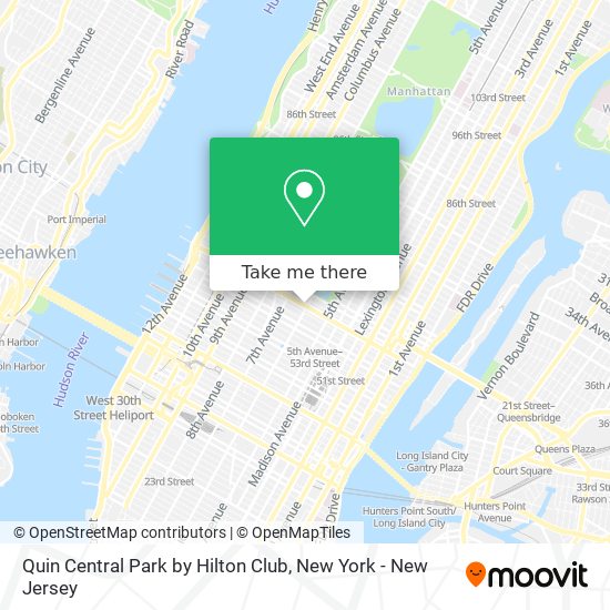 Mapa de Quin Central Park by Hilton Club