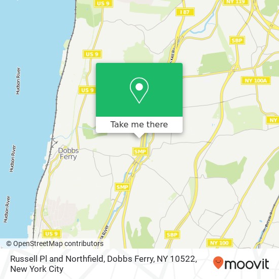 Mapa de Russell Pl and Northfield, Dobbs Ferry, NY 10522