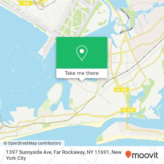 Mapa de 1397 Sunnyside Ave, Far Rockaway, NY 11691