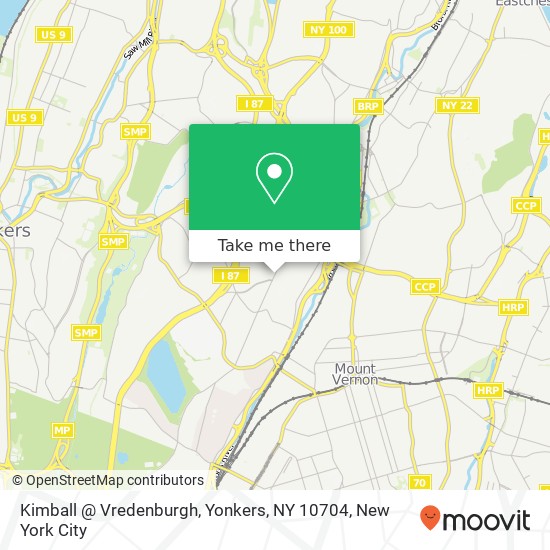 Kimball @ Vredenburgh, Yonkers, NY 10704 map