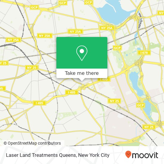 Laser Land Treatments Queens map