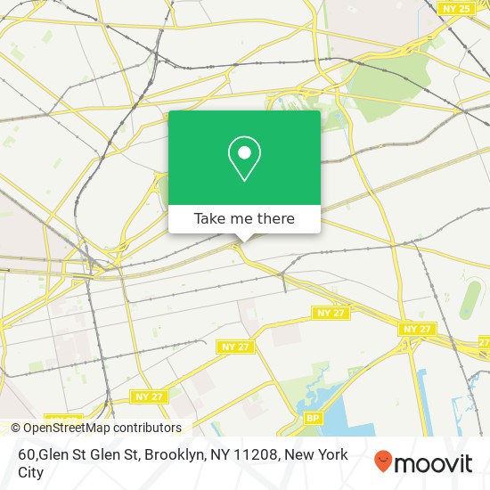 Mapa de 60,Glen St Glen St, Brooklyn, NY 11208