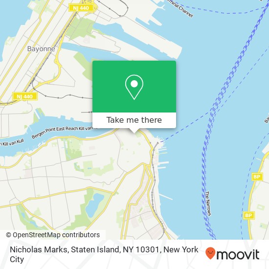 Mapa de Nicholas Marks, Staten Island, NY 10301
