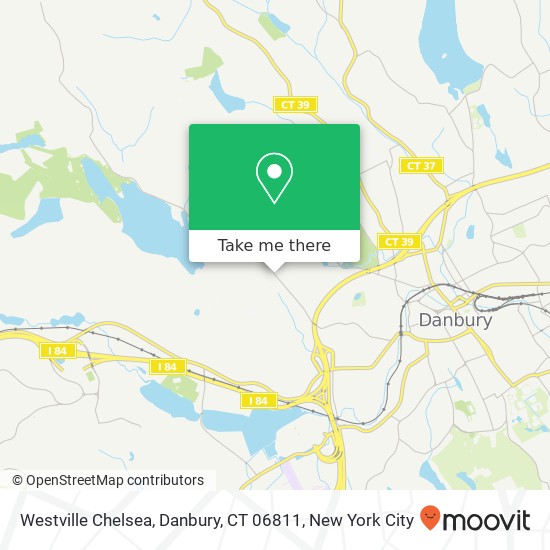 Mapa de Westville Chelsea, Danbury, CT 06811