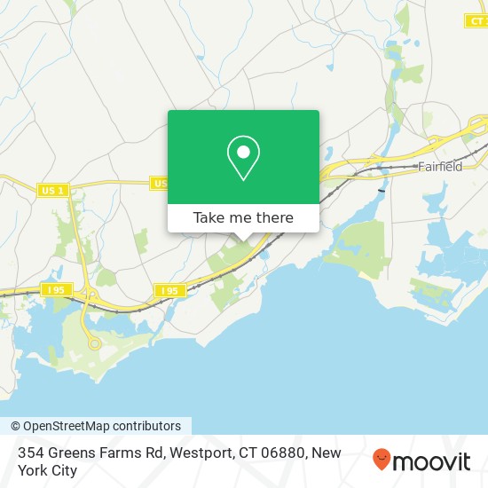 Mapa de 354 Greens Farms Rd, Westport, CT 06880