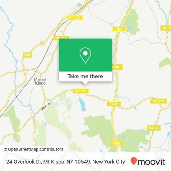 Mapa de 24 Overlook Dr, Mt Kisco, NY 10549