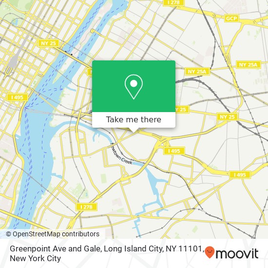 Mapa de Greenpoint Ave and Gale, Long Island City, NY 11101