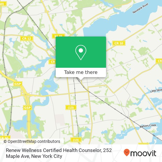 Mapa de Renew Wellness Certified Health Counselor, 252 Maple Ave