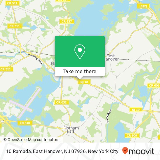 Mapa de 10 Ramada, East Hanover, NJ 07936