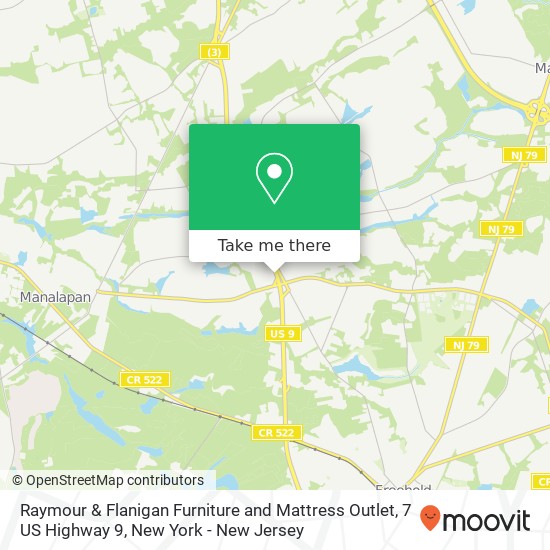 Raymour & Flanigan Furniture and Mattress Outlet, 7 US Highway 9 map