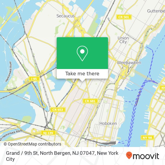 Mapa de Grand / 9th St, North Bergen, NJ 07047