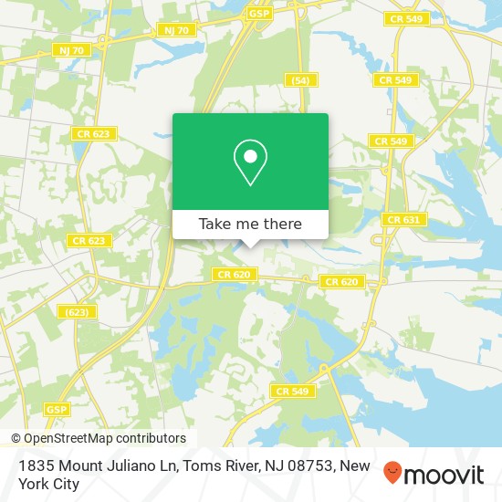 1835 Mount Juliano Ln, Toms River, NJ 08753 map