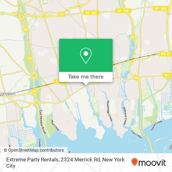 Mapa de Extreme Party Rentals, 2324 Merrick Rd
