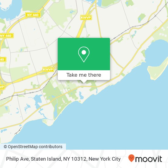 Mapa de Philip Ave, Staten Island, NY 10312
