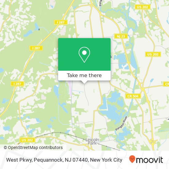 Mapa de West Pkwy, Pequannock, NJ 07440