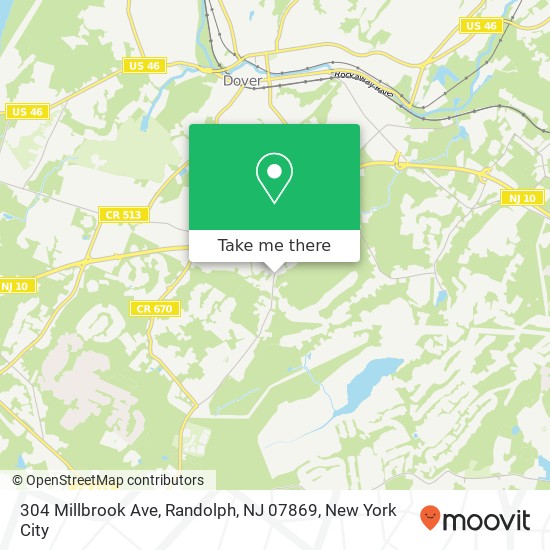 304 Millbrook Ave, Randolph, NJ 07869 map
