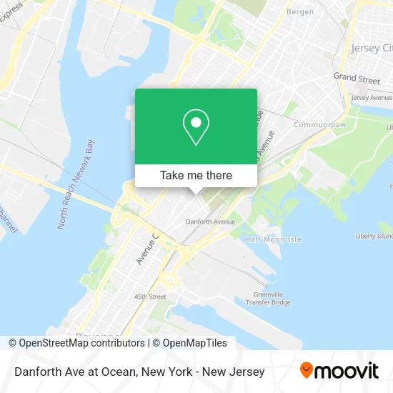 Danforth Ave at Ocean map