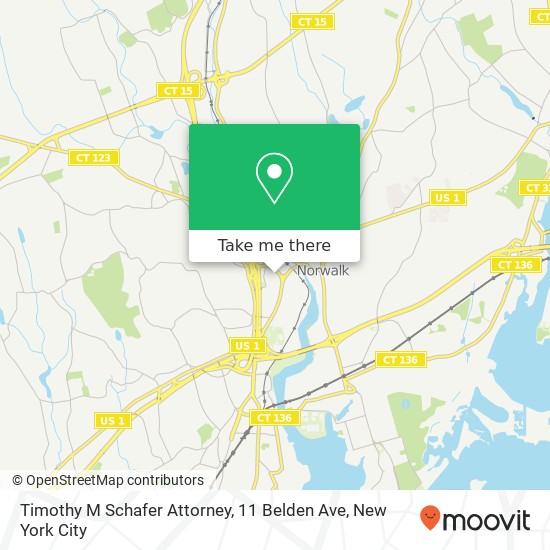 Timothy M Schafer Attorney, 11 Belden Ave map