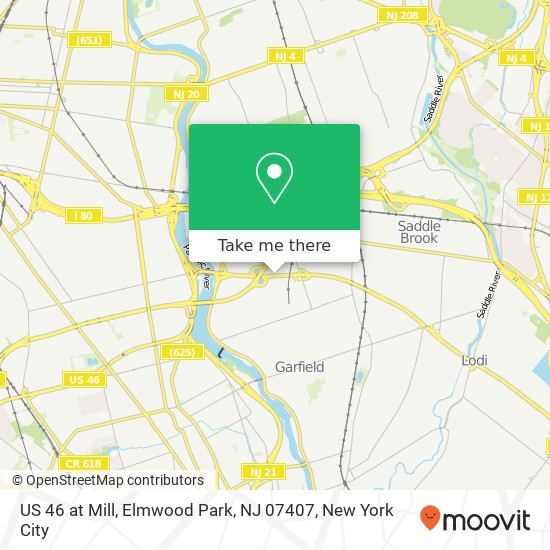 Mapa de US 46 at Mill, Elmwood Park, NJ 07407