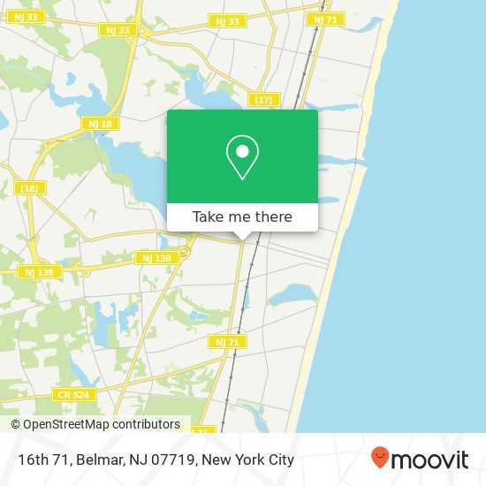 16th 71, Belmar, NJ 07719 map