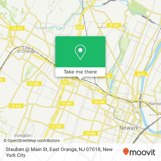 Steuben @ Main St, East Orange, NJ 07018 map