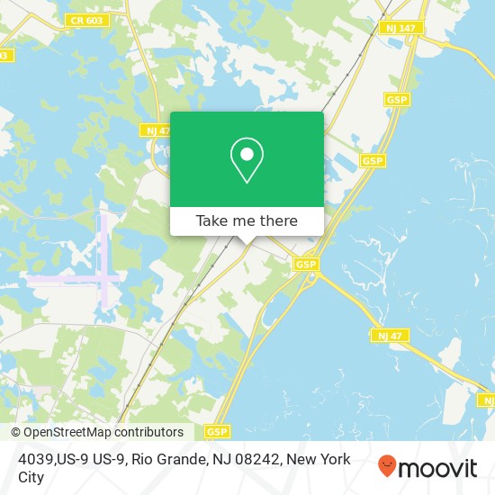 Mapa de 4039,US-9 US-9, Rio Grande, NJ 08242