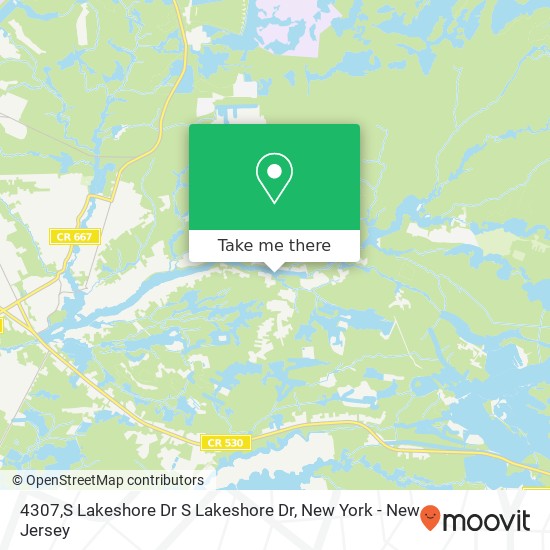 Mapa de 4307,S Lakeshore Dr S Lakeshore Dr, Browns Mills, NJ 08015