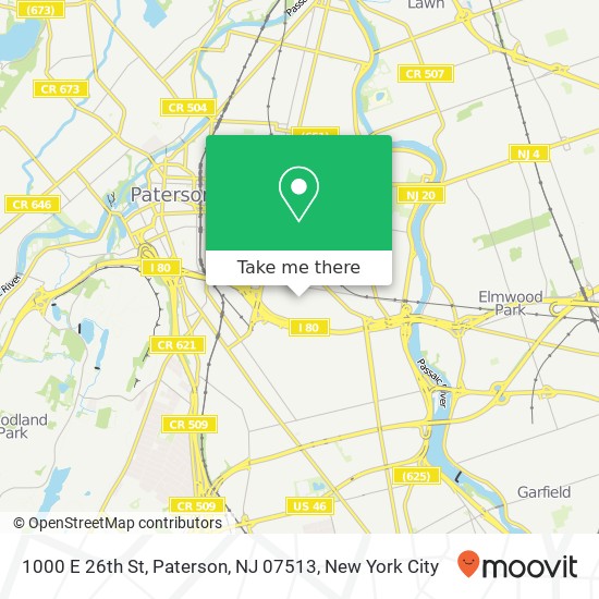 1000 E 26th St, Paterson, NJ 07513 map