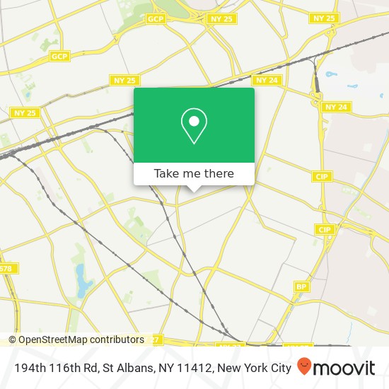 Mapa de 194th 116th Rd, St Albans, NY 11412