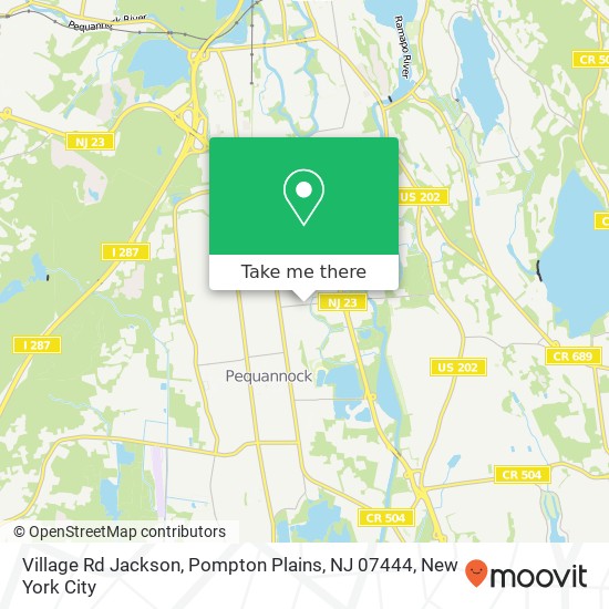 Mapa de Village Rd Jackson, Pompton Plains, NJ 07444